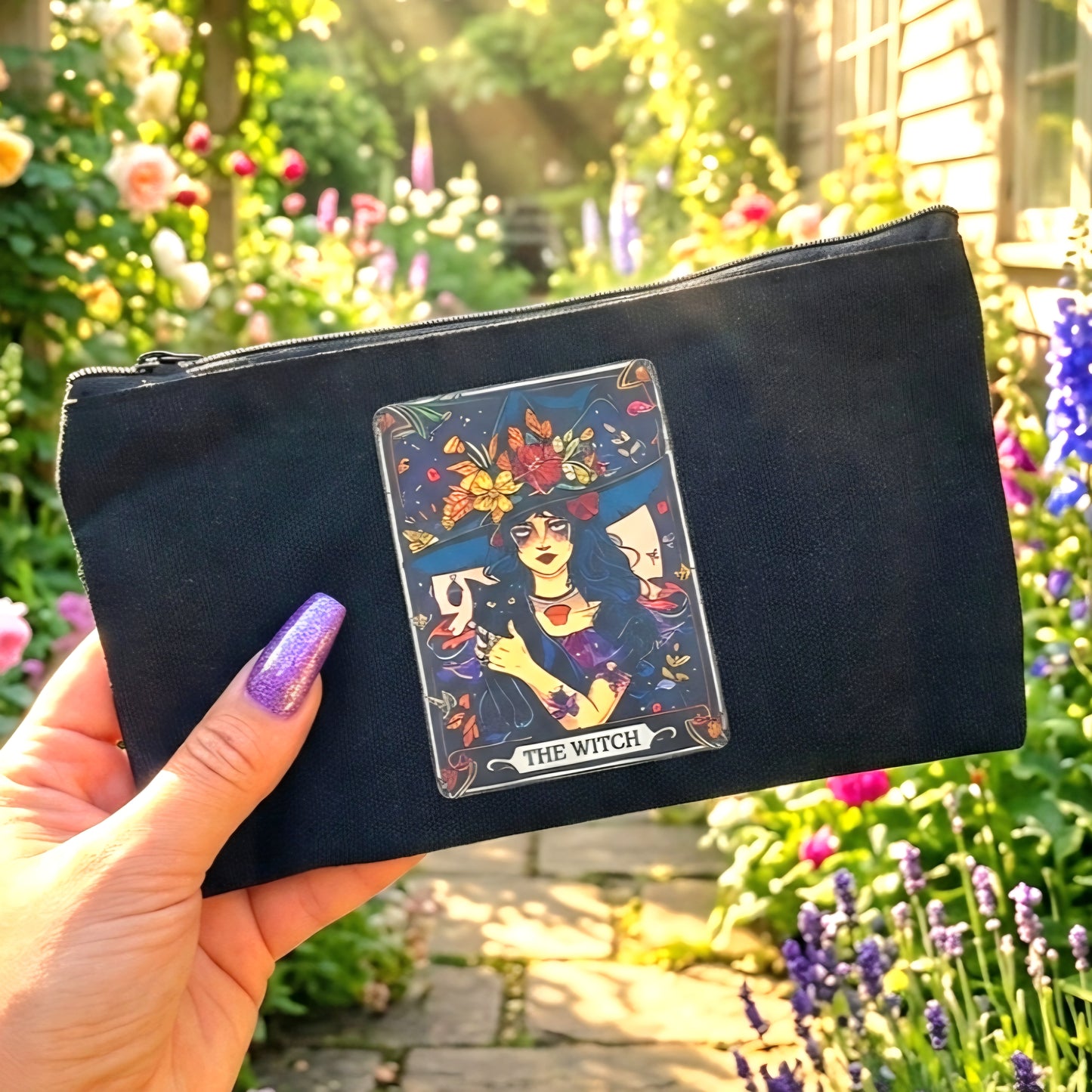 The Witch Tarot Zip Up Bag / Pouch