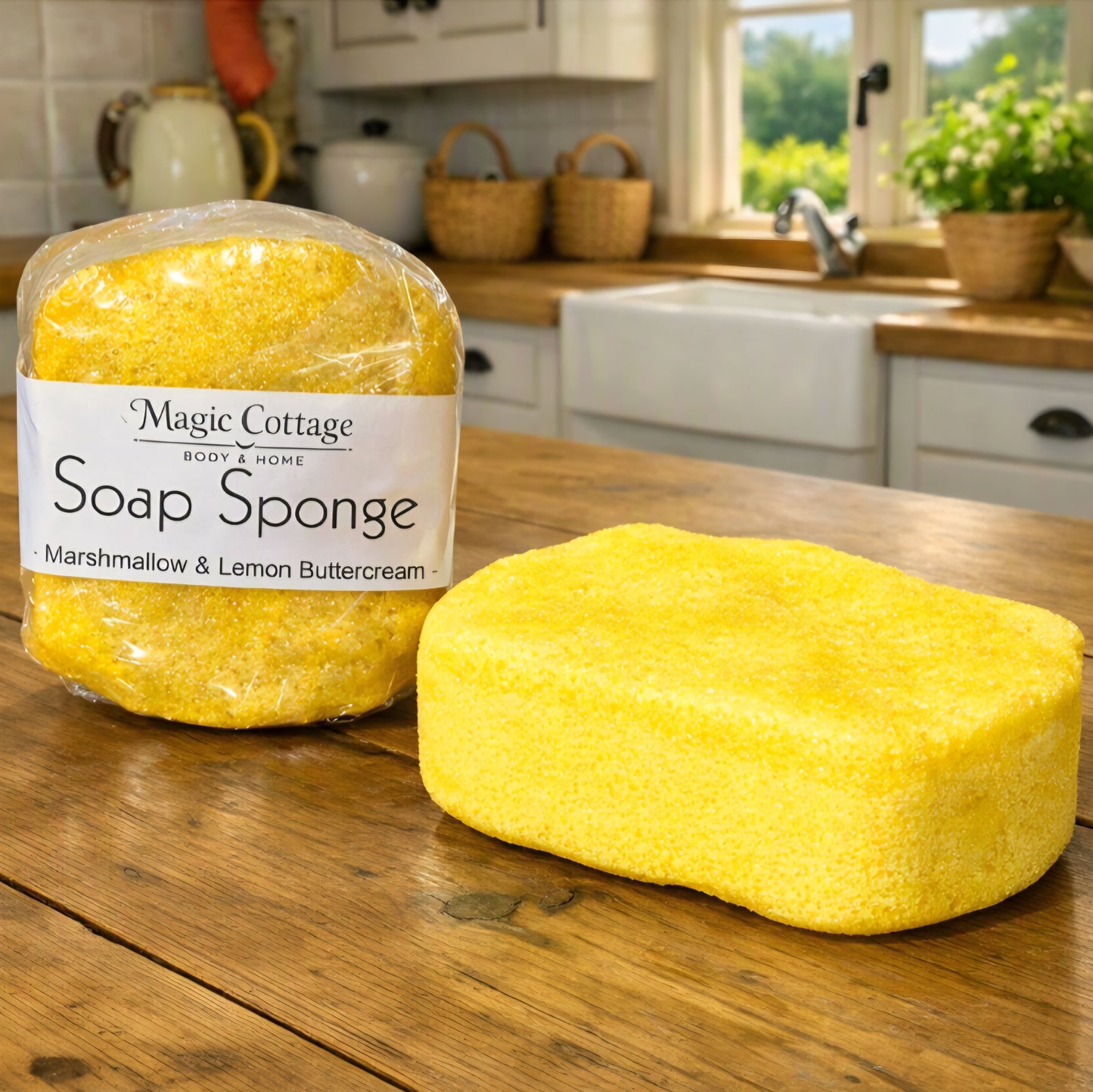 Marshmallow & Lemon Buttercream Soap Sponge