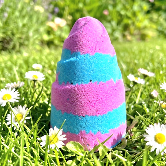 Marshmallow & Blueberry Frosting Swirl Bath Bomb